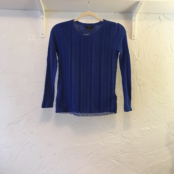 J. Crew Royal Blue Long Sleeve - Picture 1 of 5